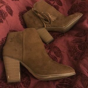 Merona Brown Faux Suede Booties